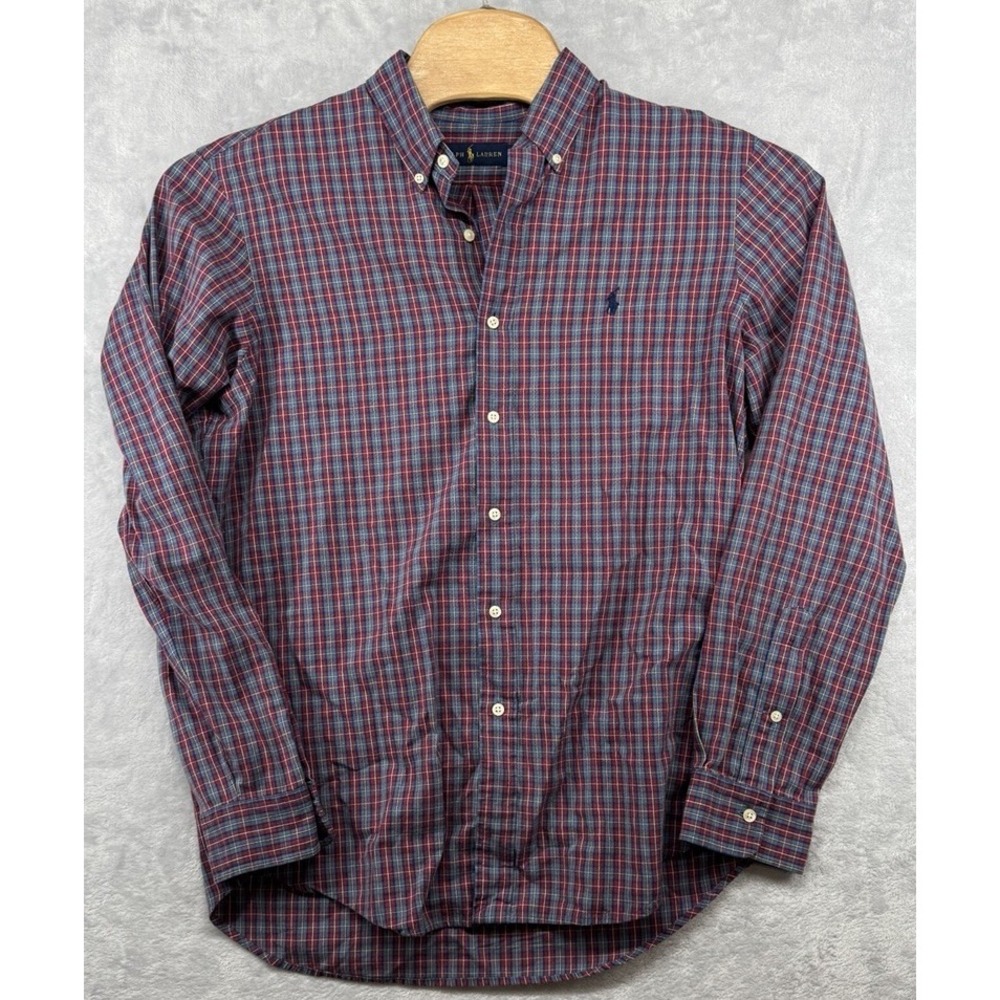 Polo Ralph Lauren Plaid Cotton Button Down‎ Shirt Cotton Men's Size L